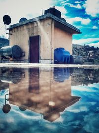 Reflection of clouds in water