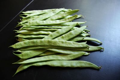 High angle view of vegetables on table