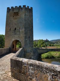 View of old ruins against clear sky