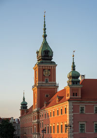 Low angle view of cathedral against clear sky