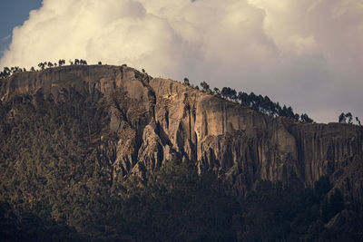 Scenic view of rocky mountains against sky