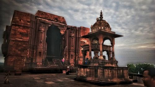 Low angle view of historical building against sky