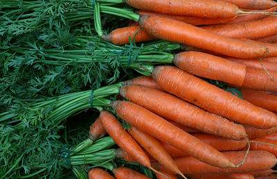 Close-up of carrots for sale at market