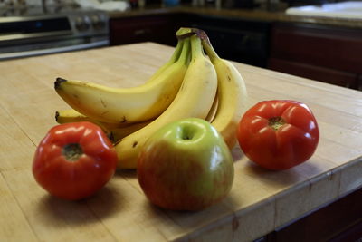 Close-up of tomatoes on table