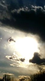 Low angle view of storm clouds in sky