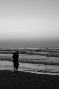 Silhouette of people on beach