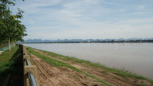 Scenic view of river against sky