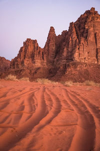 Scenic view of desert against sky