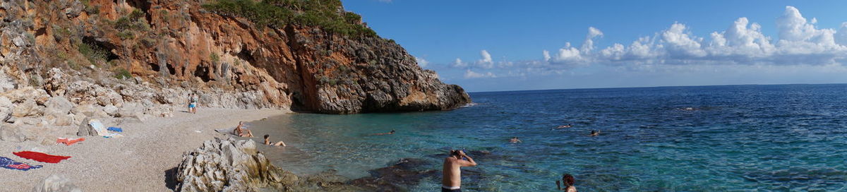 Panoramic view of sea against sky