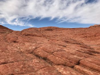 Landscape of semi flat red stone in utah