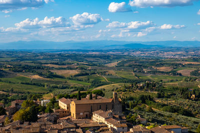 Landscape from the city of san gimignano, tuscany