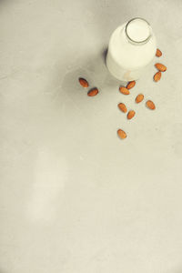 High angle view of coffee on white background