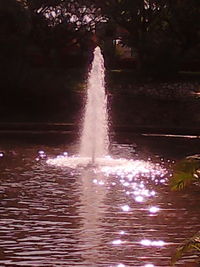 Fountain in water