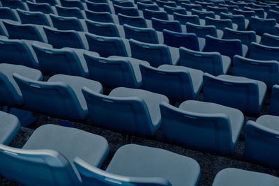 Full frame shot of empty chairs