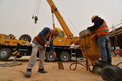 Man working at construction site