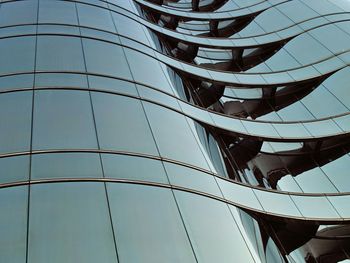 Low angle view of modern building against sky