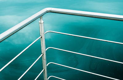 High angle view of swimming pool against sea