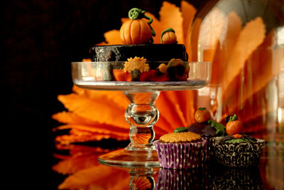 Close-up of food on table