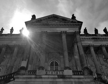 Low angle view of historical building against sky