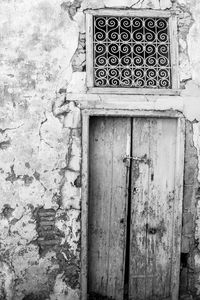 Close-up of weathered wooden wall