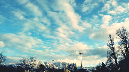 Low angle view of cloudy sky