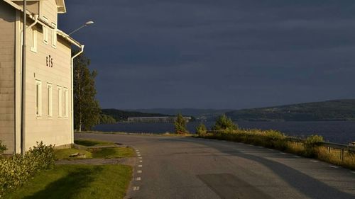 Road against cloudy sky