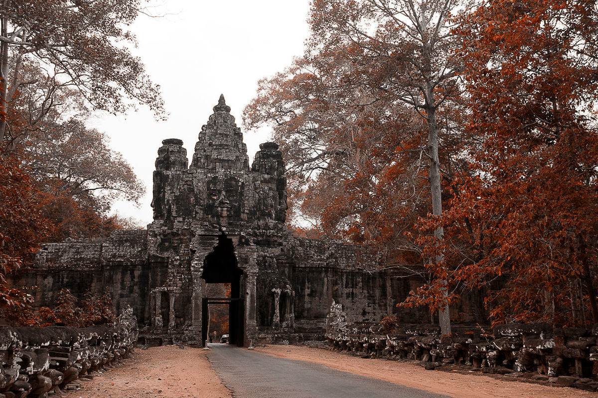 built structure, architecture, religion, travel destinations, place of worship, tourism, travel, history, tree, spirituality, building exterior, day, outdoors, sky, cultures, nature, no people, ancient civilization