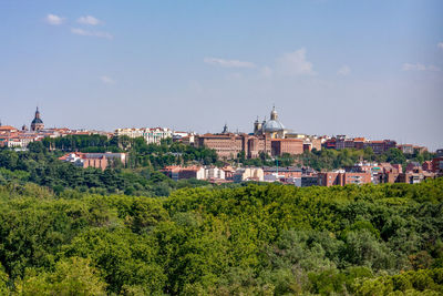 View of townscape against sky