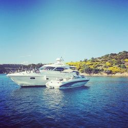 Boats in sea