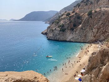 High angle view of kaputaj beach