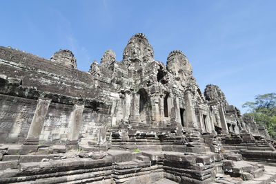 Low angle view of temple against sky