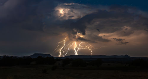 Scenic view of landscape against sky during sunset