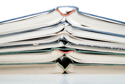 Low angle view of books