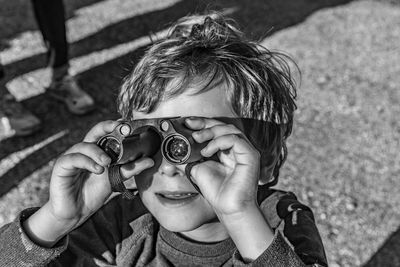 Close-up portrait of boy smiling