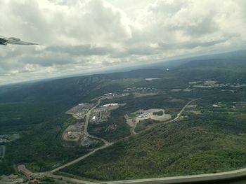 Aerial view of landscape against sky