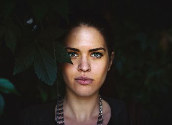 Close-up portrait of young woman