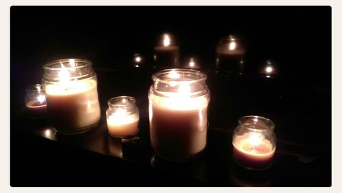 Close-up of lit candle