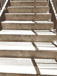 High angle view of staircase