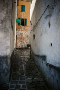 Walkway amidst buildings