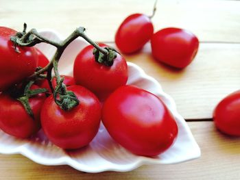 Close-up of strawberries on table