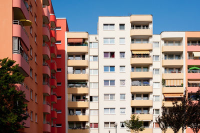 Low angle view of buildings against sky