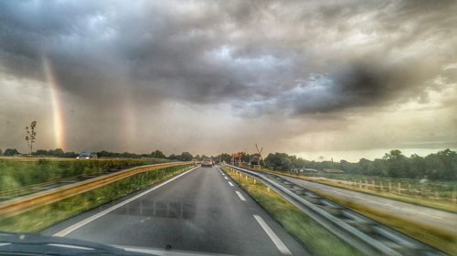 Road passing through landscape