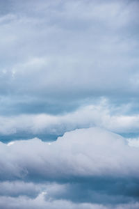 Low angle view of clouds in sky