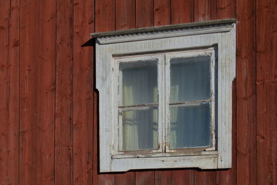 Closed wooden door