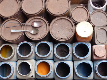 Full frame shot of coins