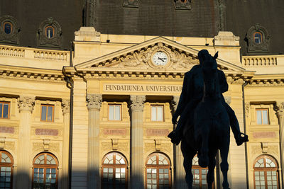 Low angle view of statue