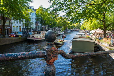 Boats in river