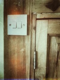 Close-up of wooden door