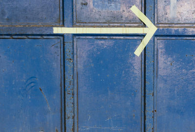 Close-up of closed wooden door