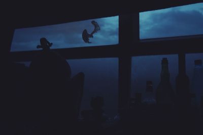 View of sky seen through glass window